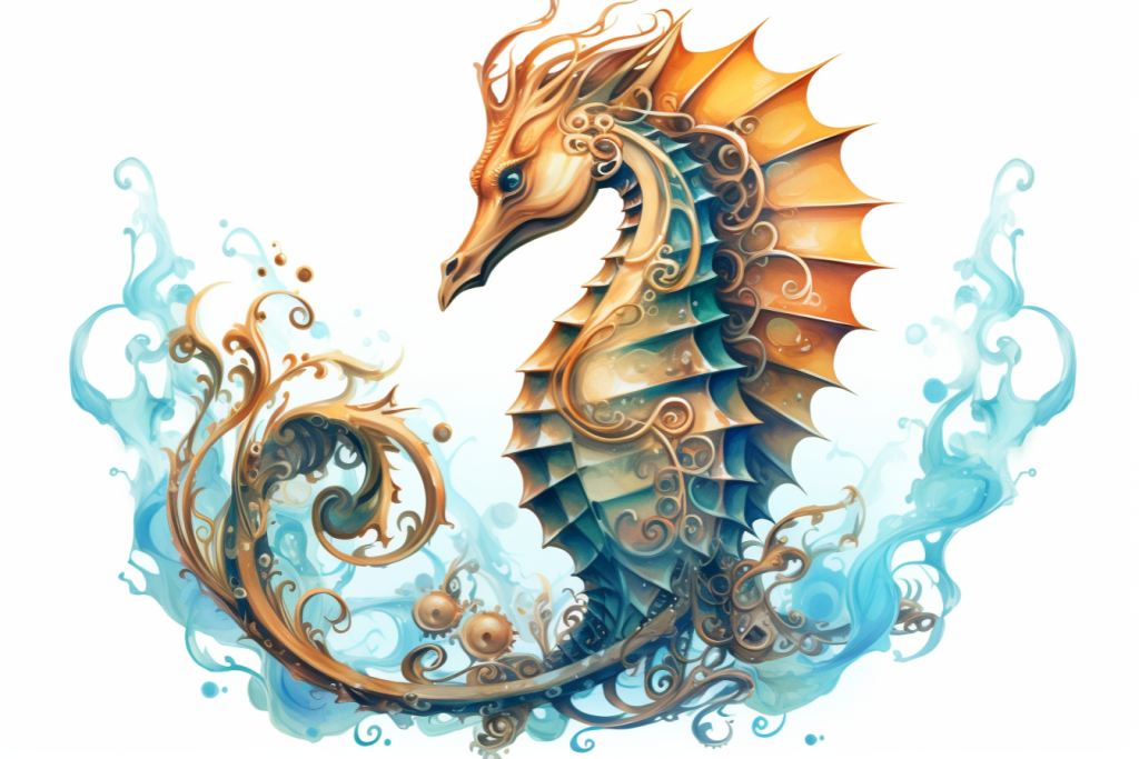 海马八爪鱼海底世界海洋生物插画