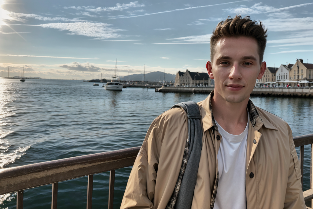 旅行生活户外男性肖像摄影