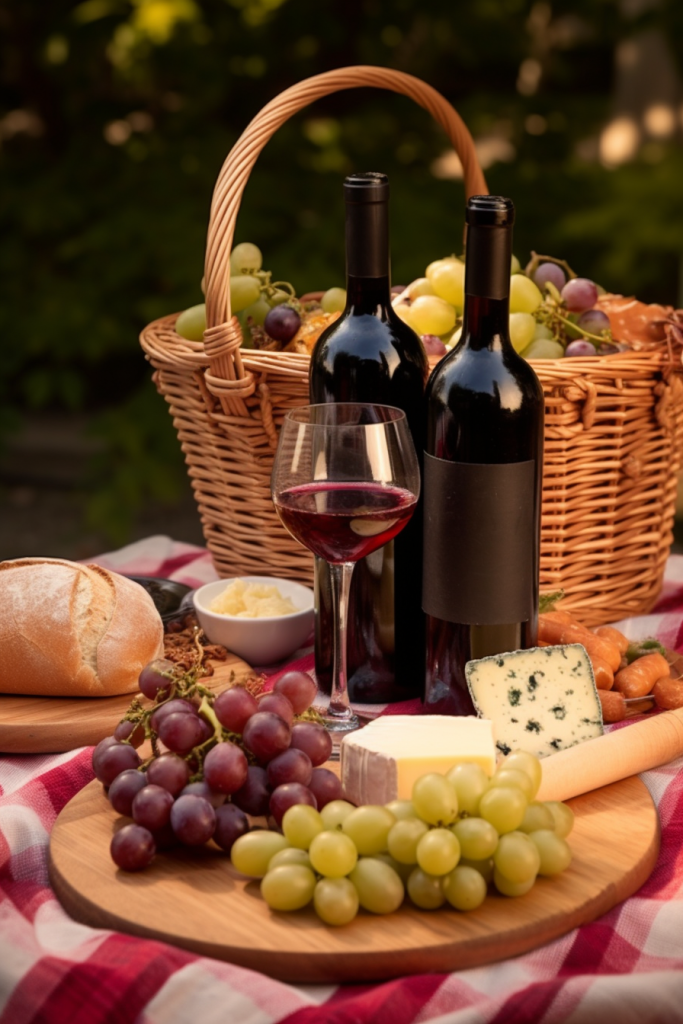 法棍水果聚会餐厅场景摄影图