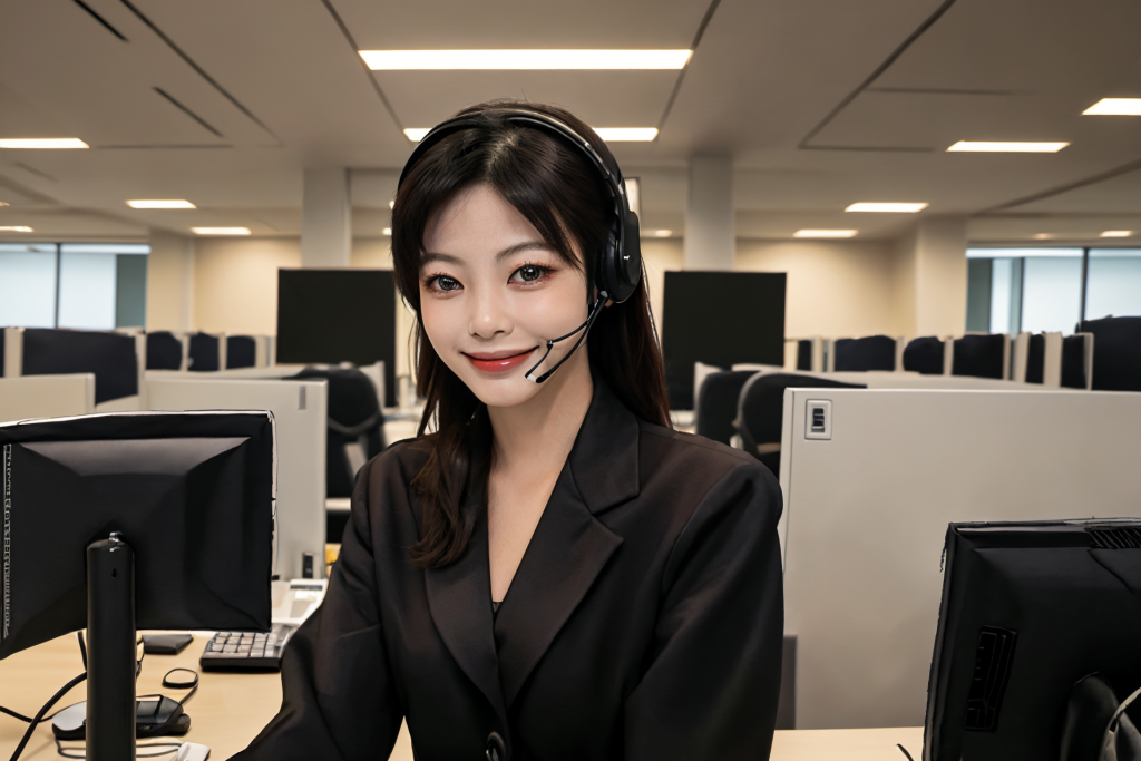 业务员女性客服人物肖像摄影图