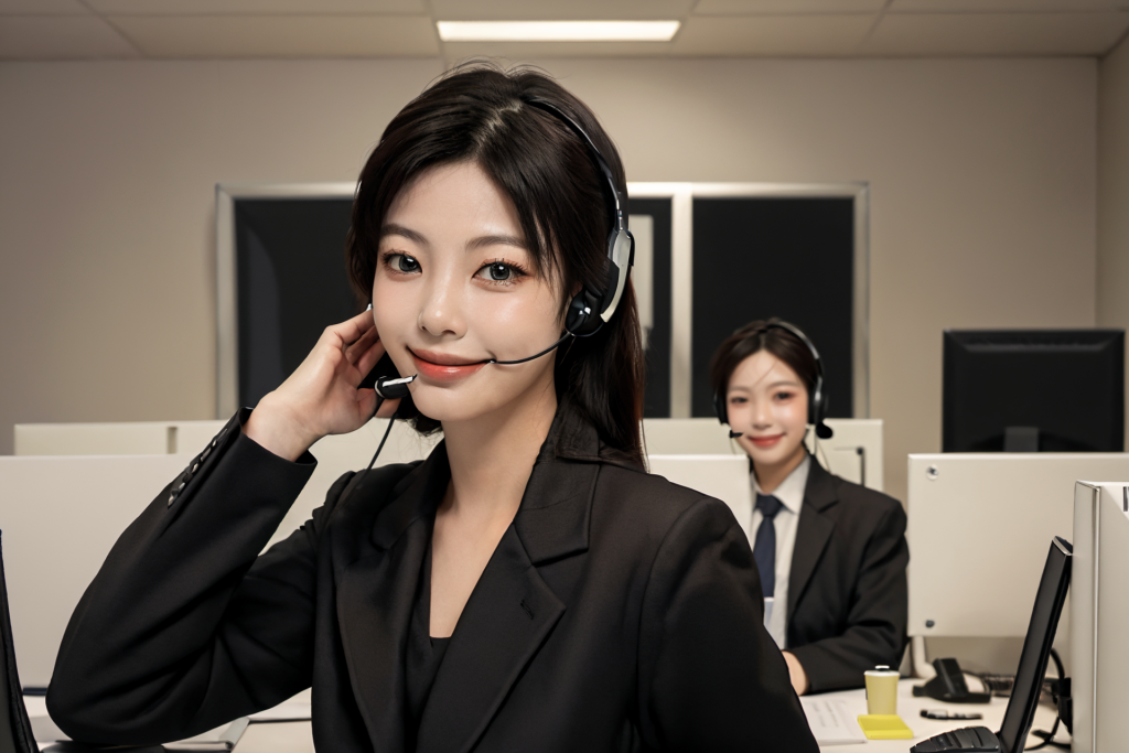 商业女性客服人物肖像摄影图