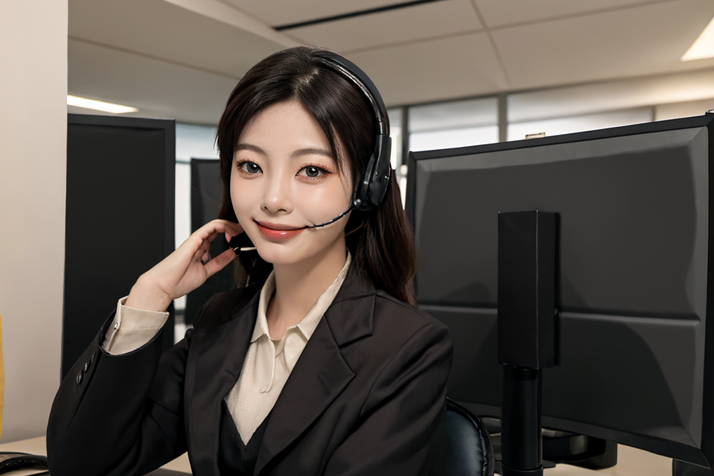 商业女性客服人物肖像摄影图