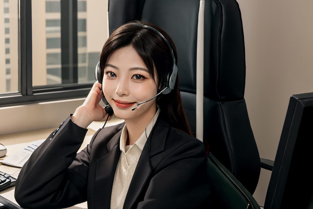 商务女性客服人物肖像摄影图