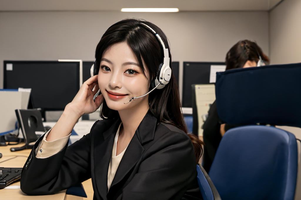 美丽女性客服人物肖像摄影图