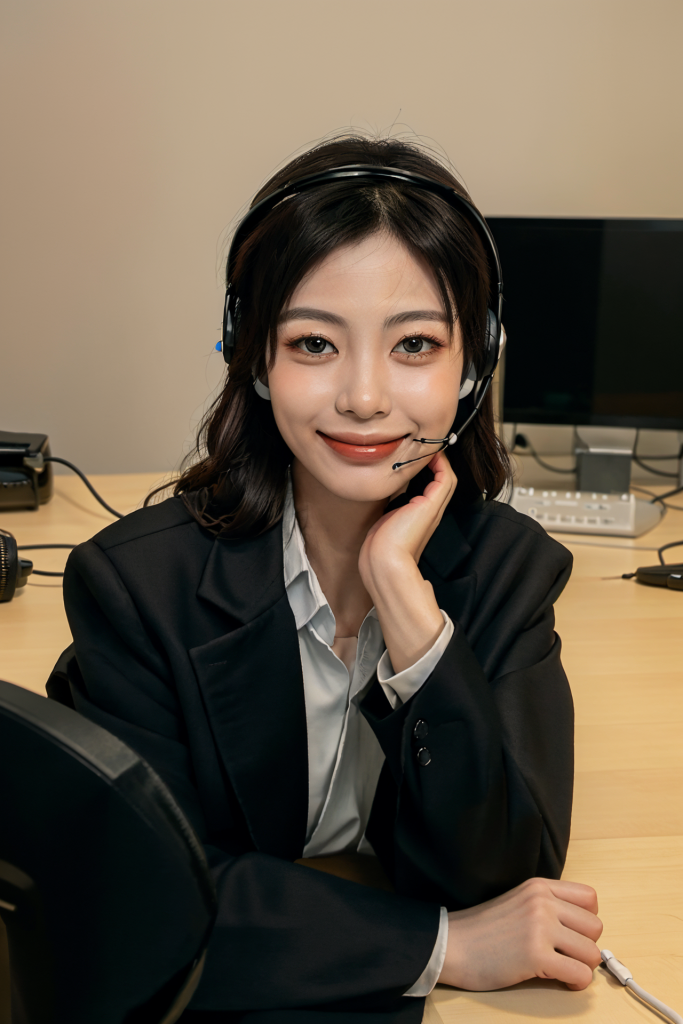 业务员女性客服人物肖像摄影图