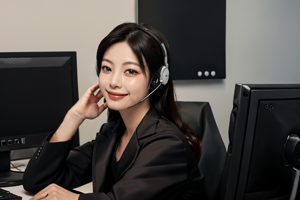 业务员女性客服人物肖像摄影图