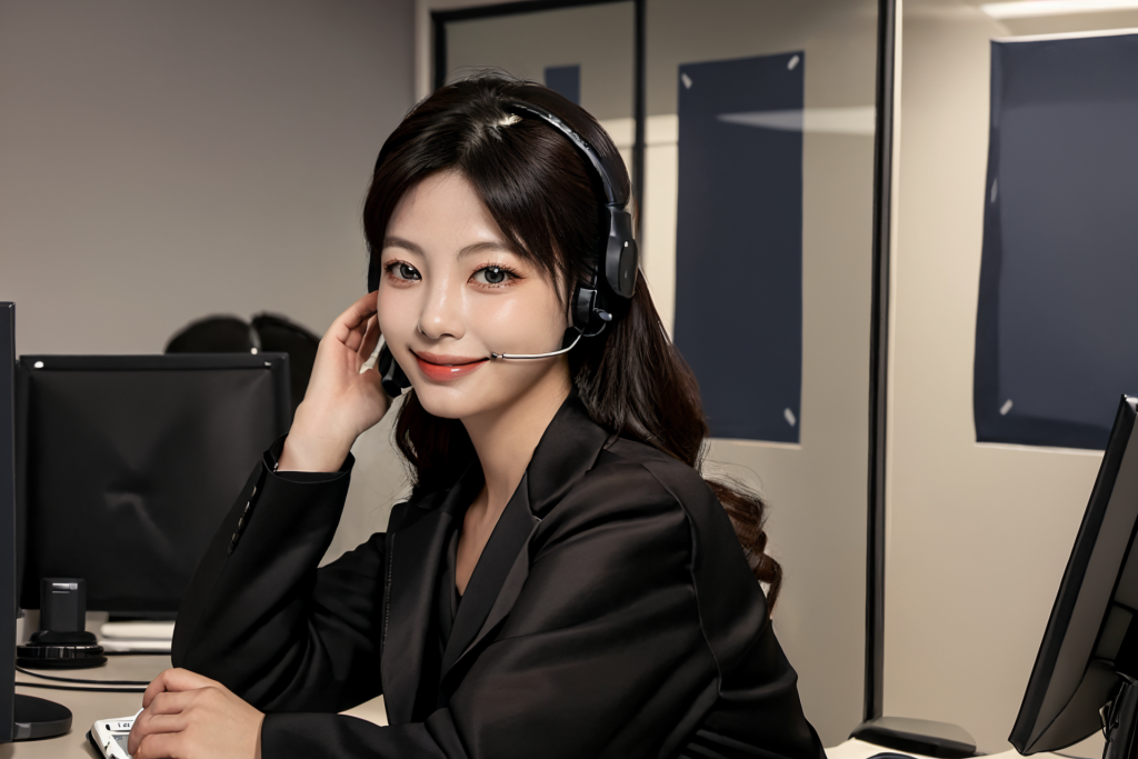 业务员女性客服人物肖像摄影图