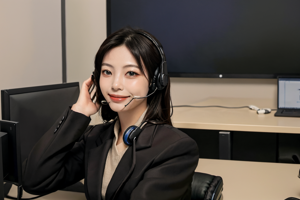 业务员女性客服人物肖像摄影图