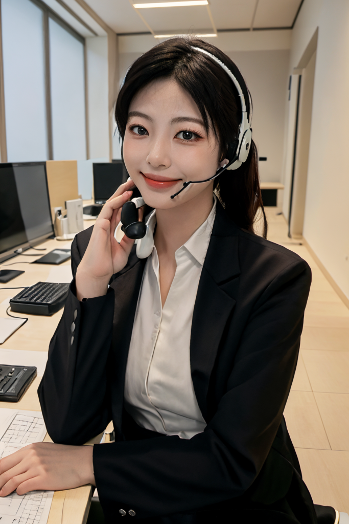服务业女性客服人物肖像摄影图