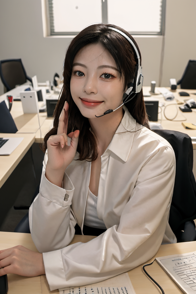 服务业女性客服人物肖像摄影图