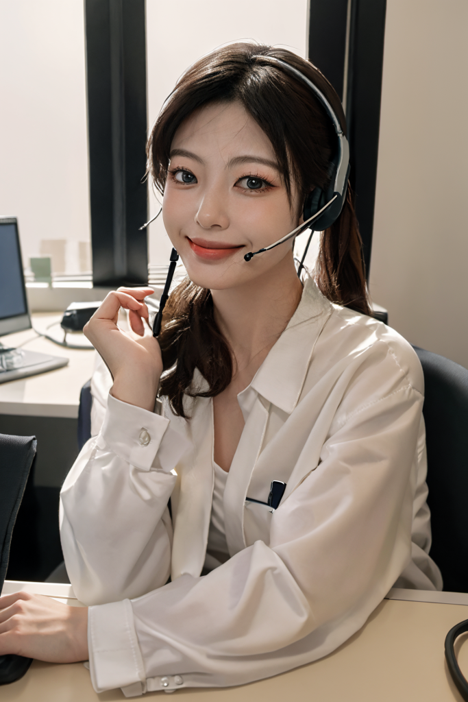 服务业女性客服人物肖像摄影图