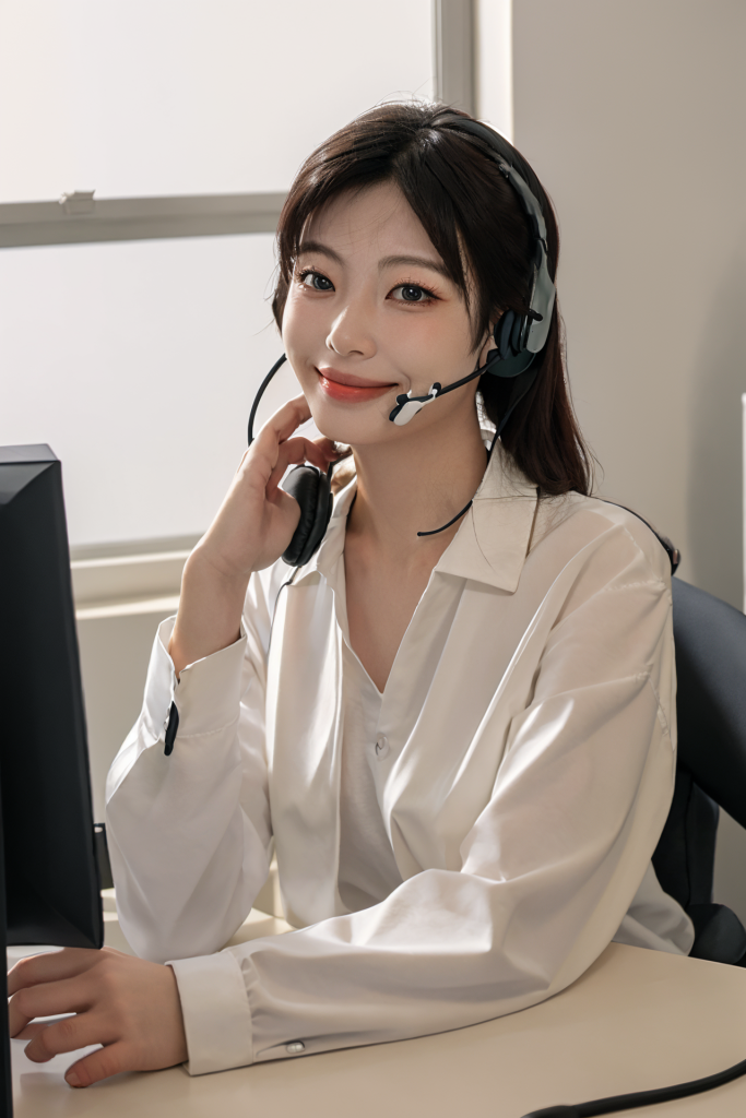 服务业女性客服人物肖像摄影图
