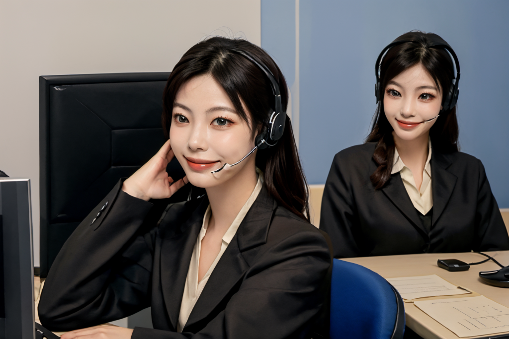 商务女性客服人物肖像摄影图