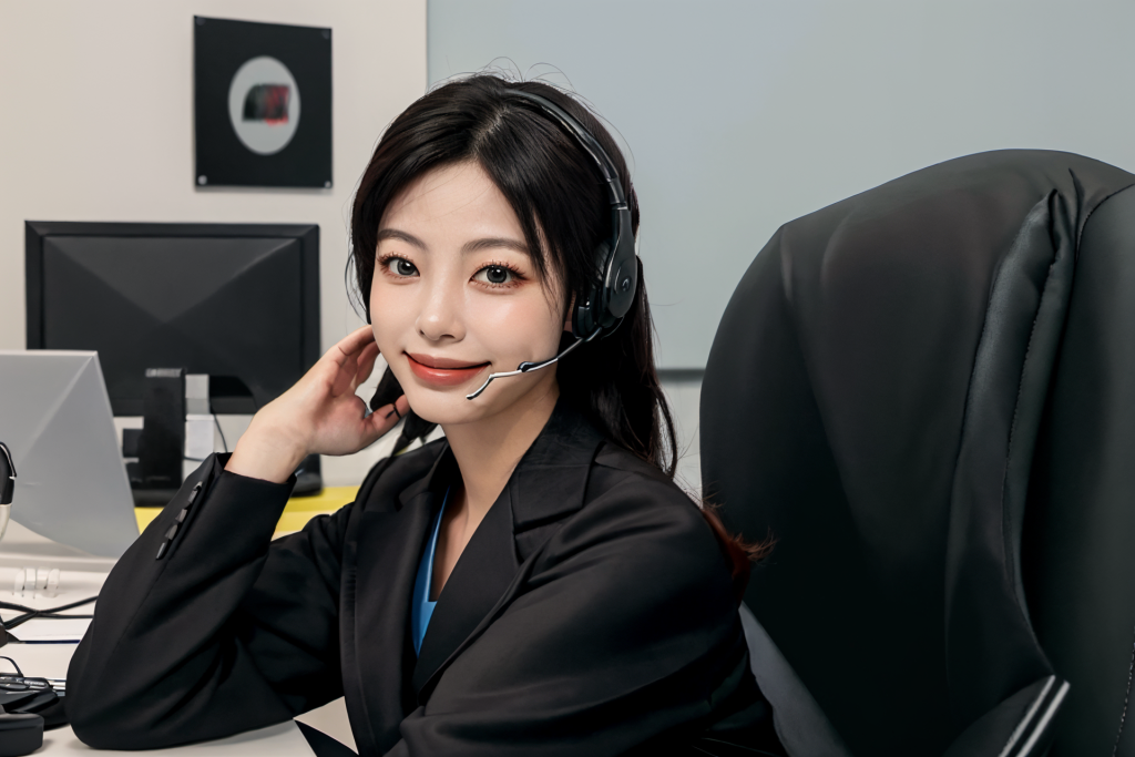 商务女性客服人物肖像摄影图