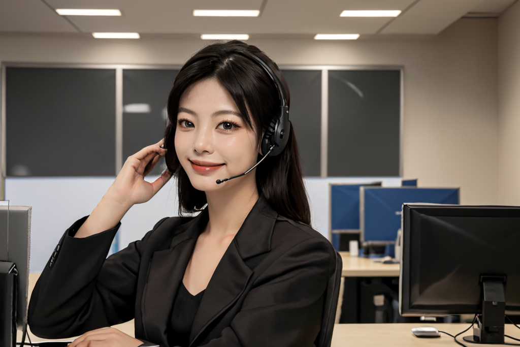 商务女性客服人物肖像摄影图