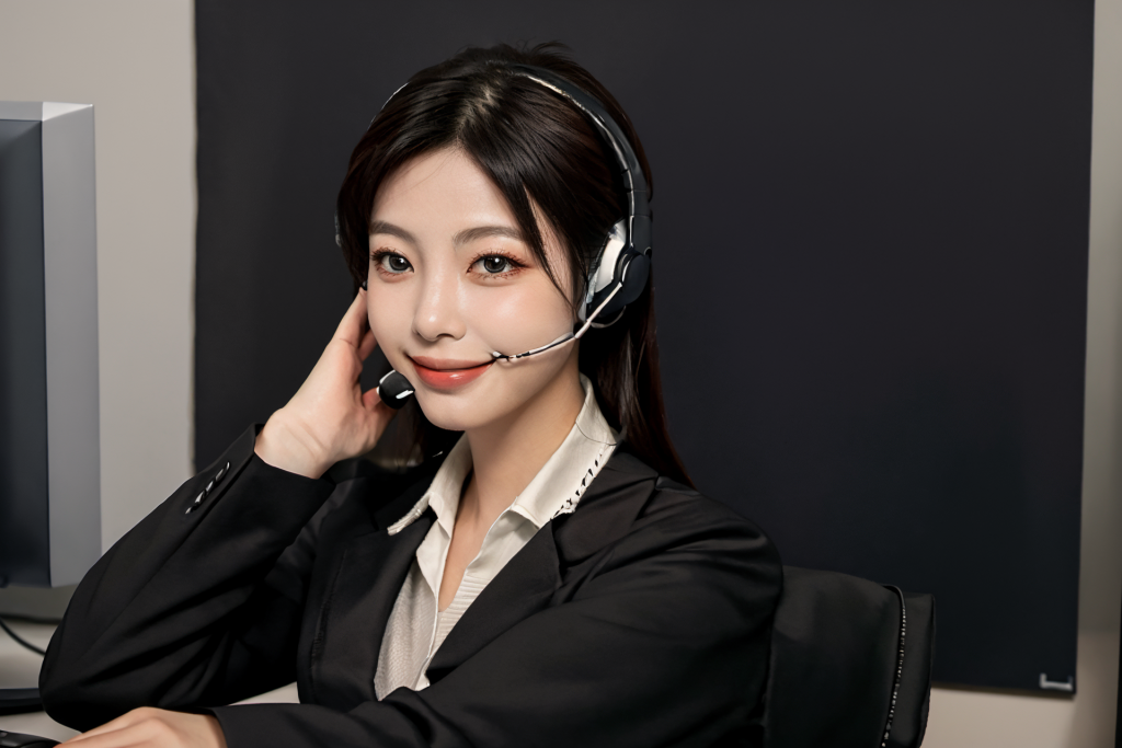 商务女性客服人物肖像摄影图