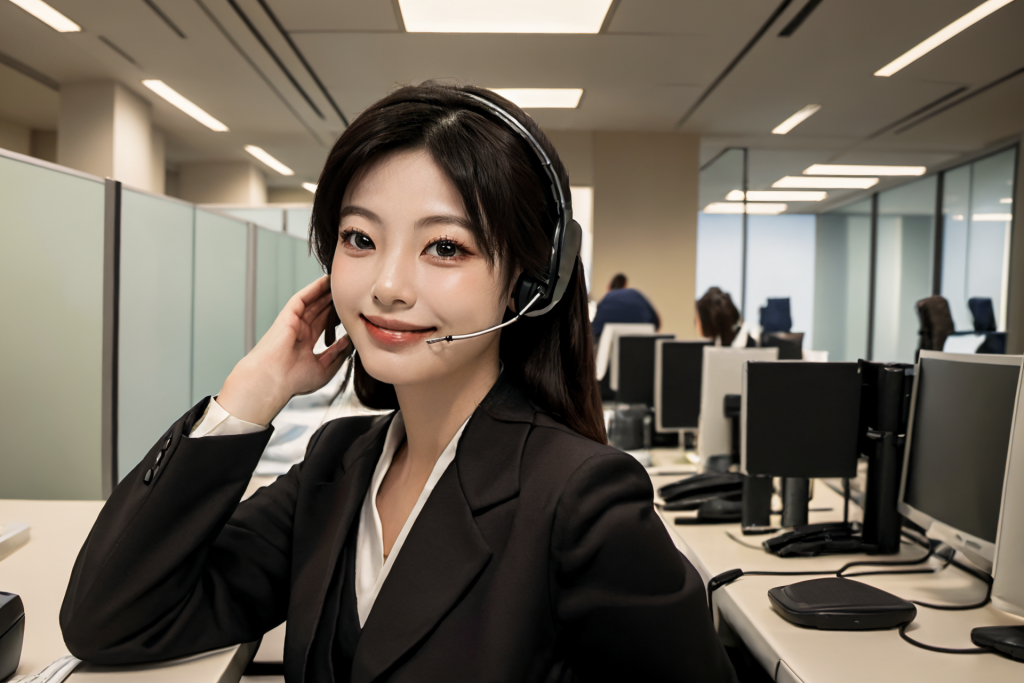 商务女性客服人物肖像摄影图
