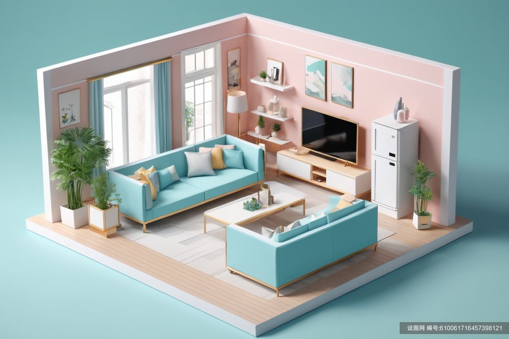 家装3D图3D室内设计装修透视图模型png下载_编号610061716457398121-设图网