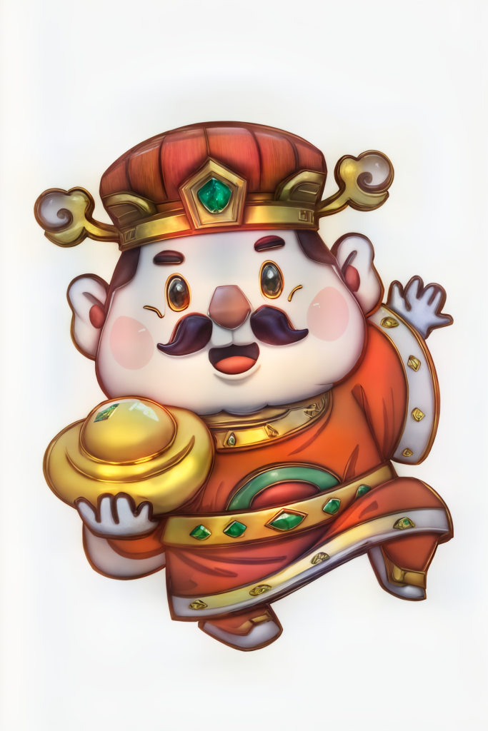 新年财神卡通角色模型元素