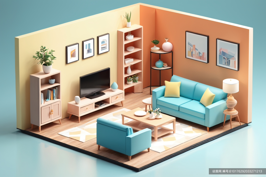工装模型3D室内设计装修透视图模型png下载_编号610176292033271213-设图网