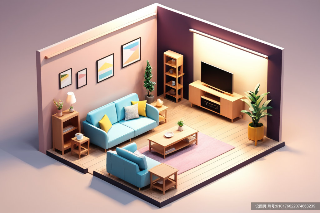 工装模型3D室内设计装修透视图模型png下载_编号610176622074663239-设图网