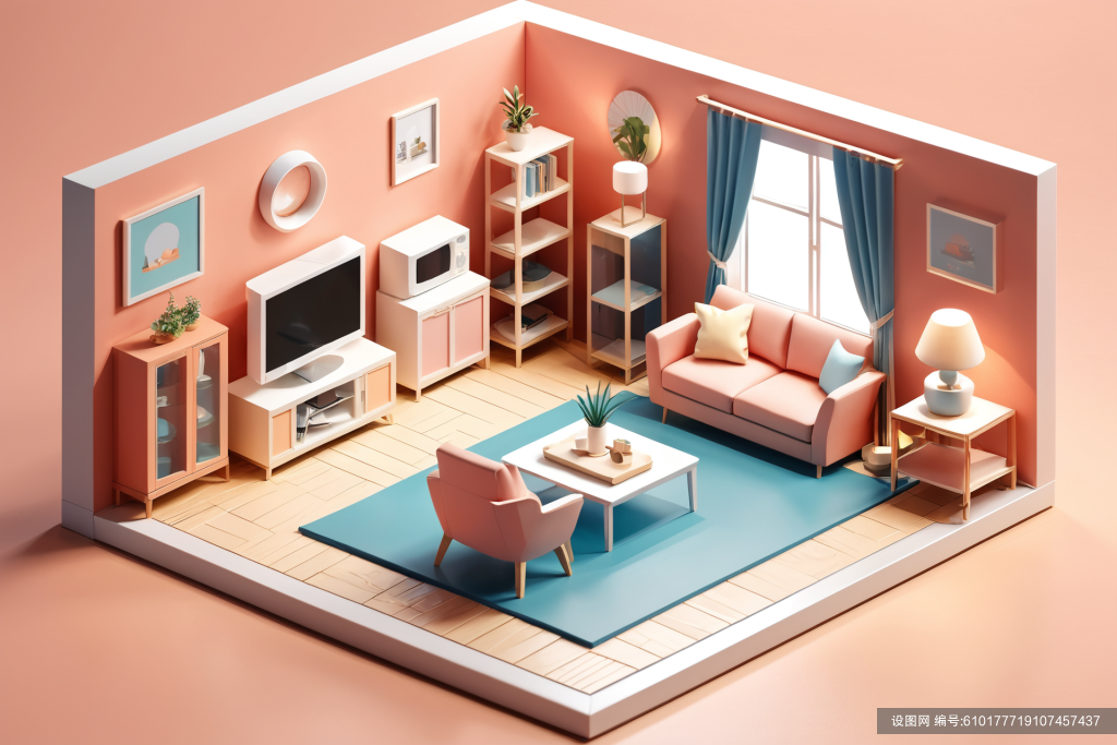 装饰效果图3D室内设计装修透视图模型png下载_编号610177719107457437-设图网