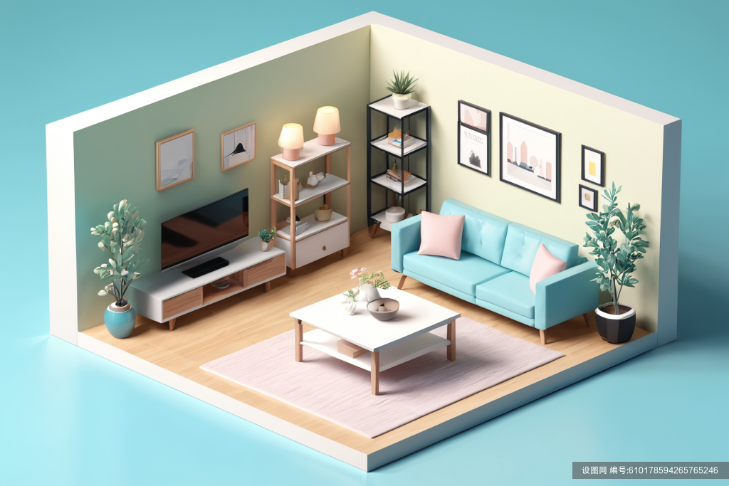 室内模型设计3D室内设计装修透视图模型png下载_编号610178594265765246-设图网