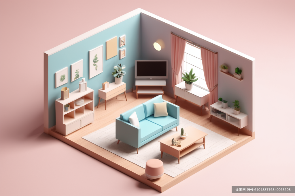 室内装潢3D室内设计装修透视图模型png下载_编号610183776840063508-设图网