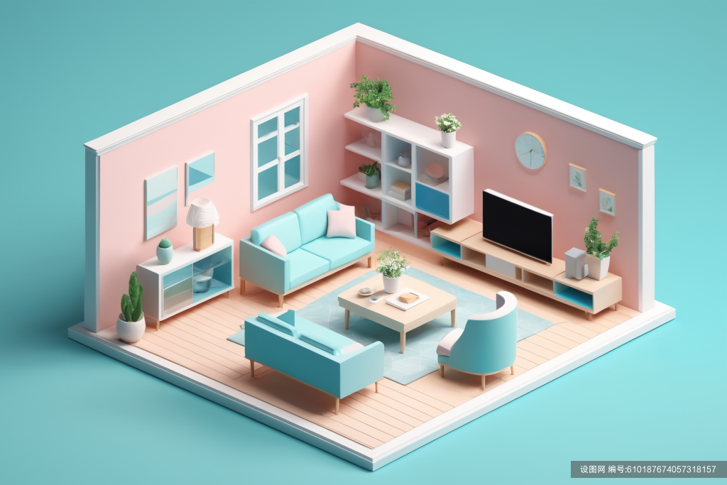 3DMax3D室内设计装修透视图模型png下载_编号610187674057318157-设图网