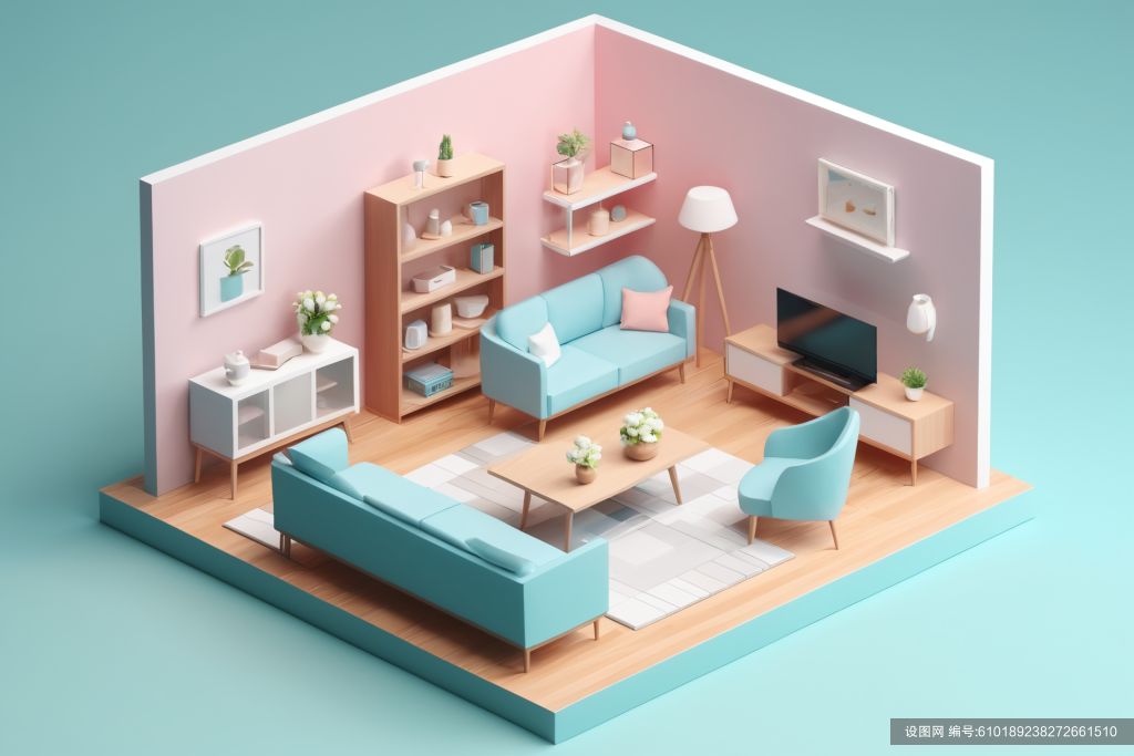 家装3D图3D室内设计装修透视图模型png下载_编号610189238272661510-设图网