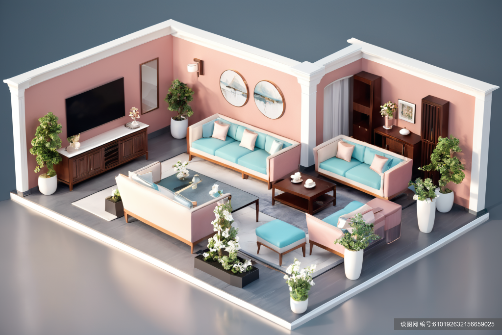 工装模型3D室内设计装修透视图模型png下载_编号610192632156659025-设图网