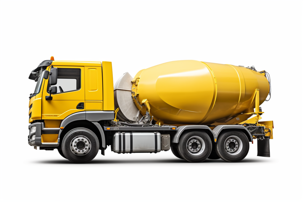 工地工程车水泥搅拌车模型