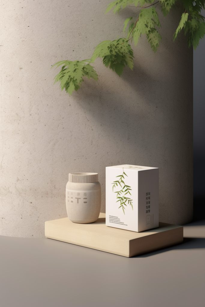 包装素材茶叶罐装包装样机模型