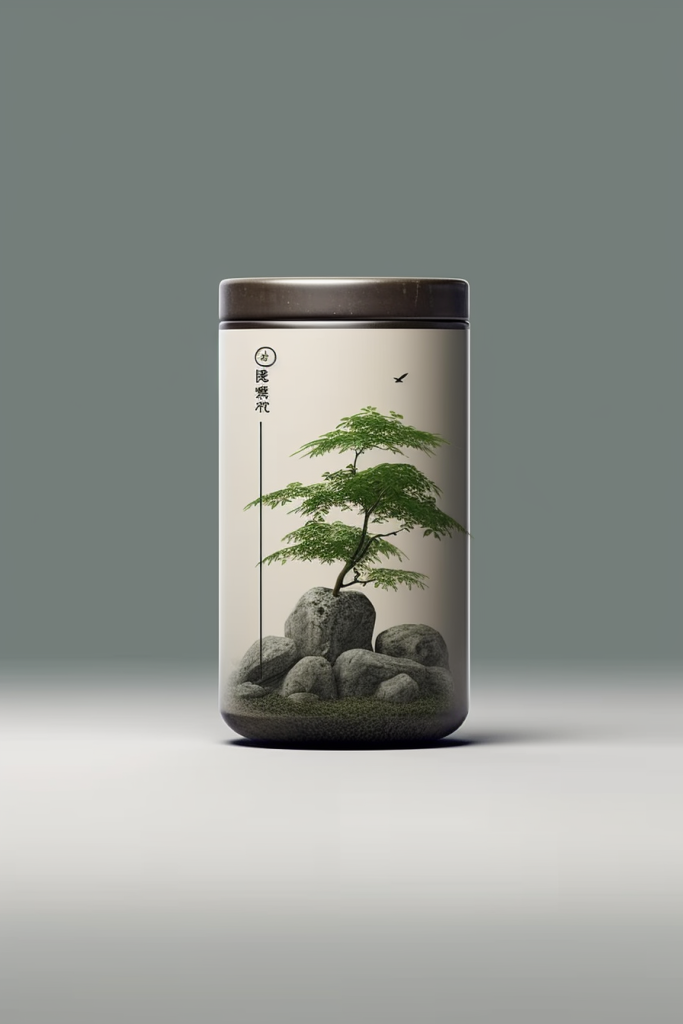 茶饼包装茶叶罐装包装样机模型