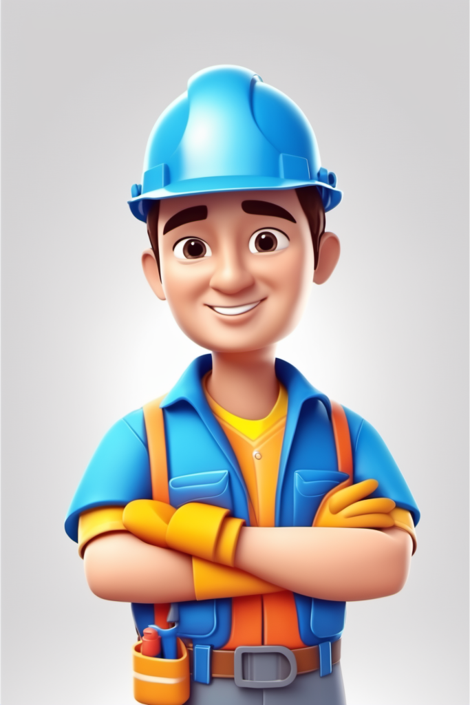 建筑行业施工工程师人物模型