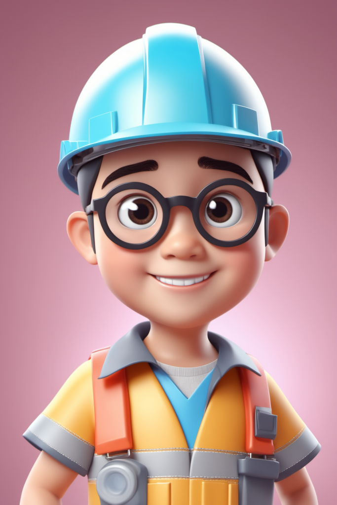 土木工程施工工程师人物模型