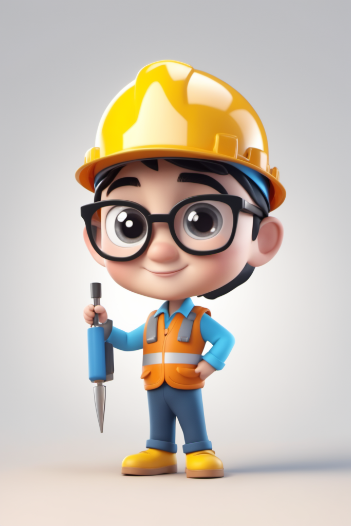 土木工程施工工程师人物模型