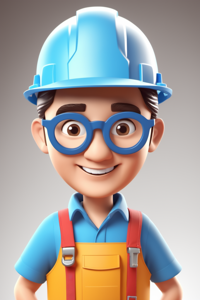 建筑职业施工工程师人物模型