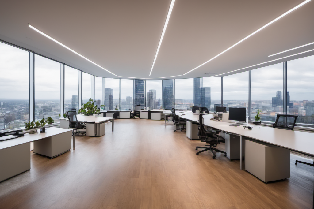 办公效果办公室室内设计效果图摄影图