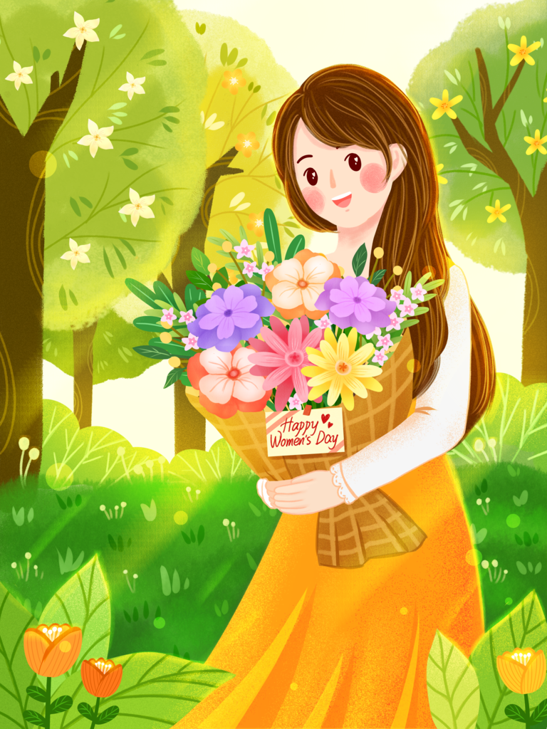 三八妇女节女王节插画海报