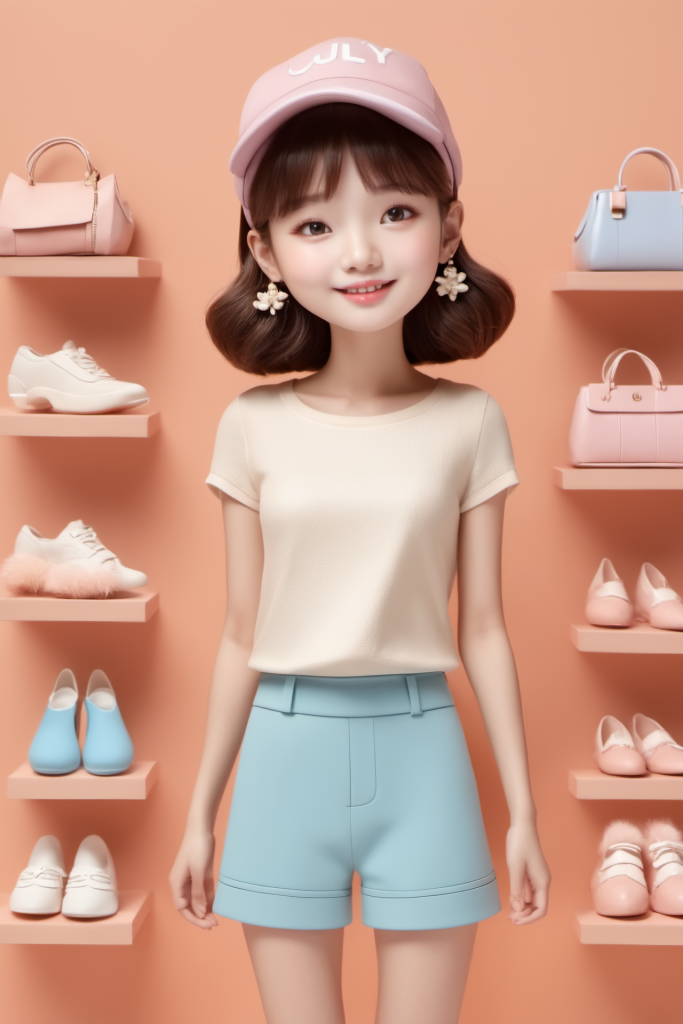 钜惠来袭双12电商购物女孩人物模型