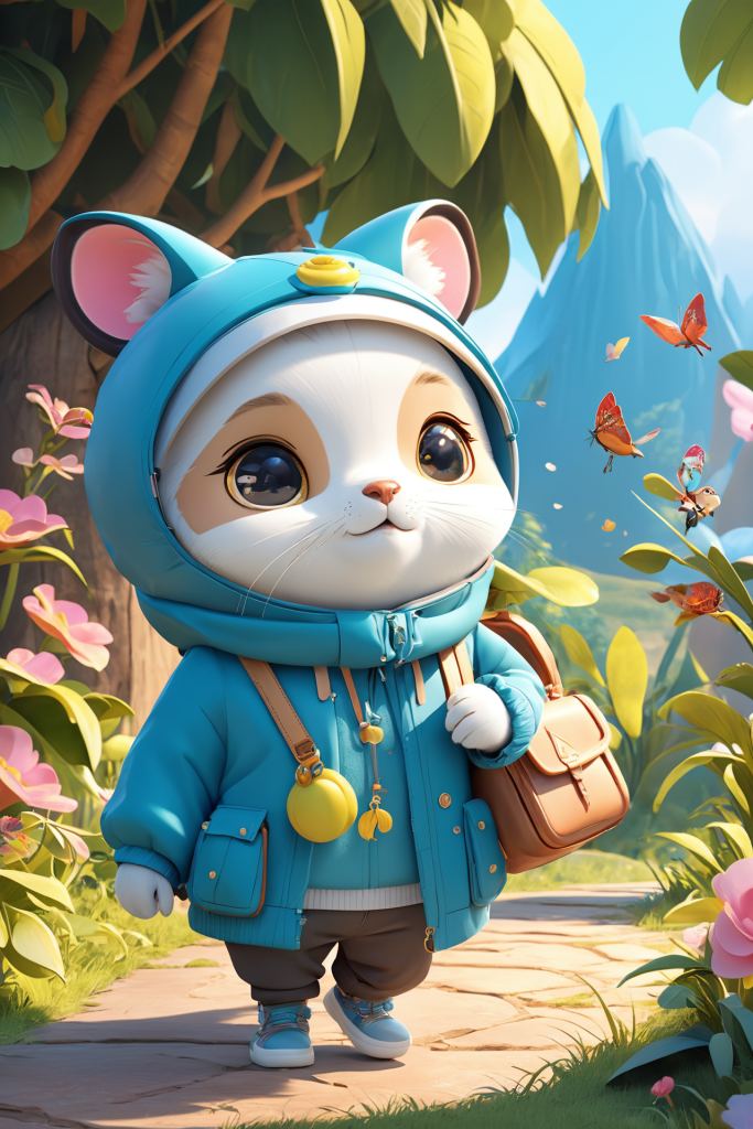 设计猫咪可爱甜心小动物模型图片