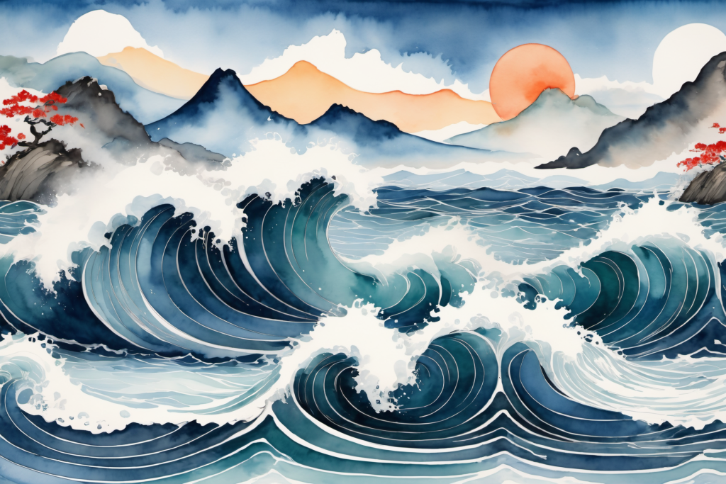 海水海浪波浪底纹底图背景图