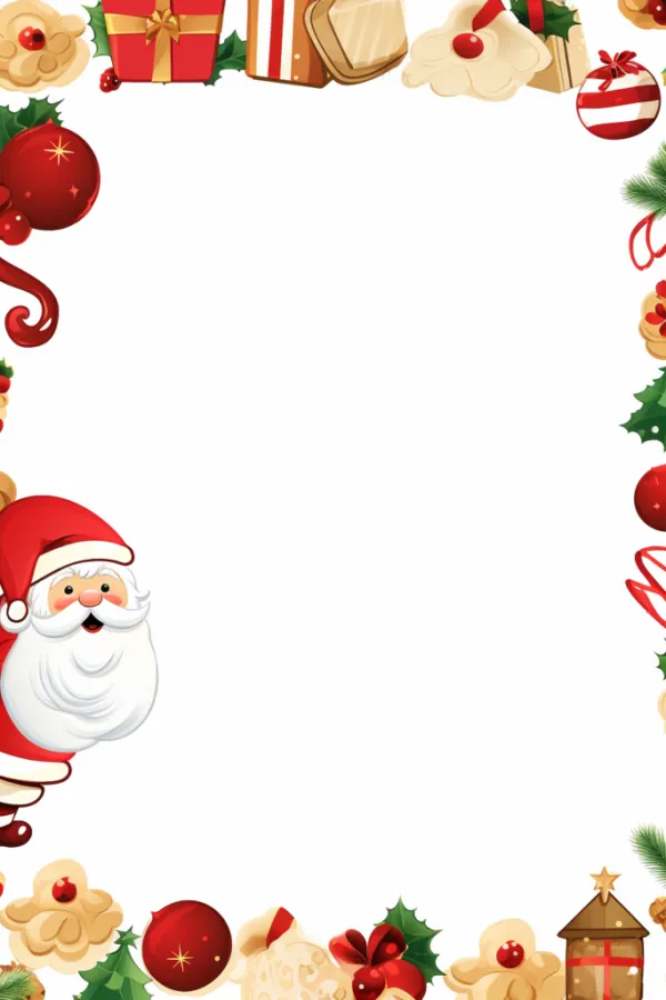 圣诞节圣诞老人圣诞球圣诞树边框素材图片