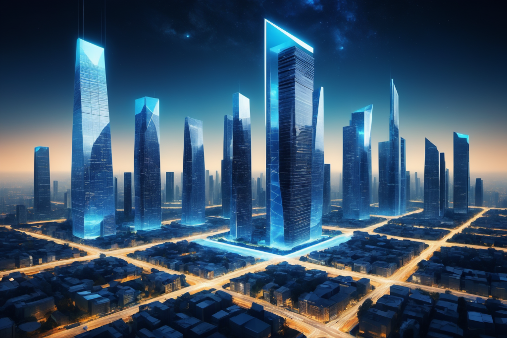 现代科技未来感脉冲波科技背景图