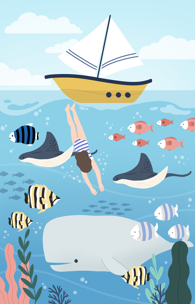 海洋世界海洋动物插画