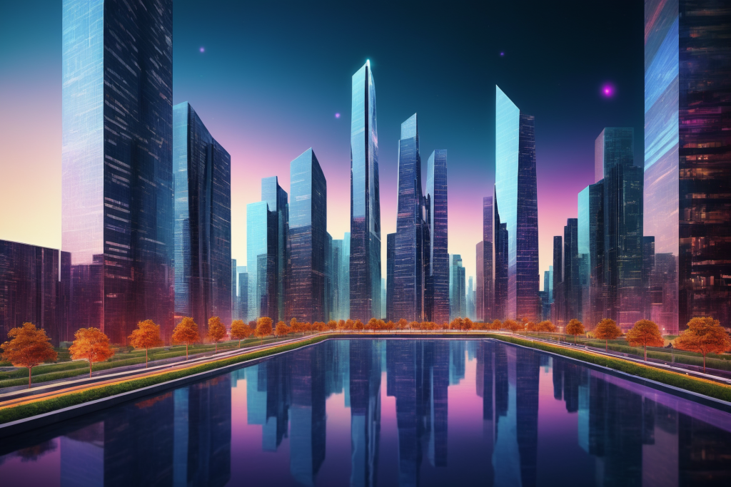 现代科技未来感脉冲波科技背景图