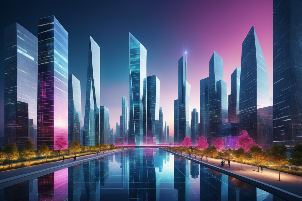 现代科技未来感脉冲波科技背景图