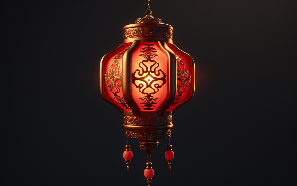 镂空的元素中国风灯笼元素图片
