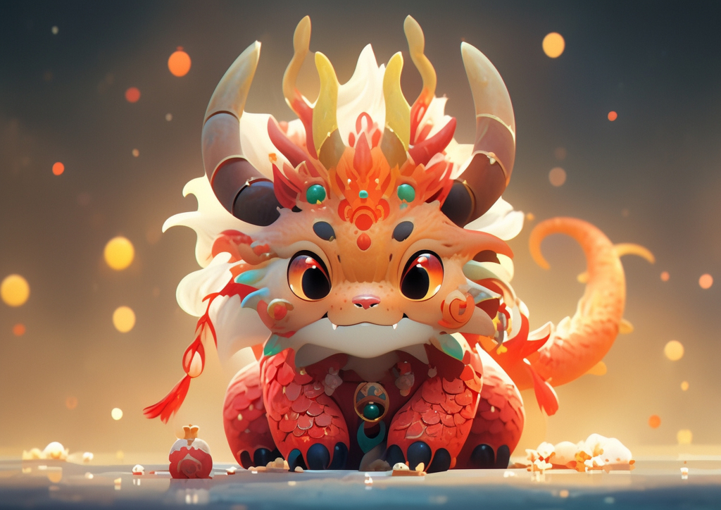3d立体2024新年春节中国龙素材图片